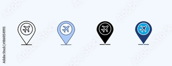 Fototapeta Location Multiple Icon Illustration Vector