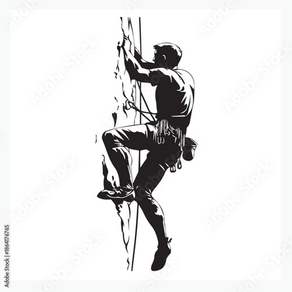 Obraz rock climber vector illustration