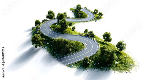 Obraz Winding road symbolizing creative journey