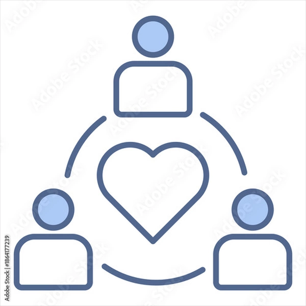 Obraz Sincerity Blue Icon Vector Illustration