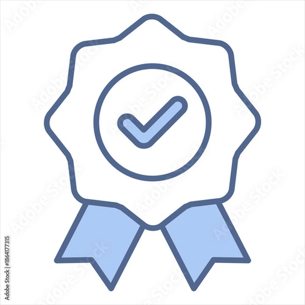 Obraz Trusted Blue Icon Vector Illustration