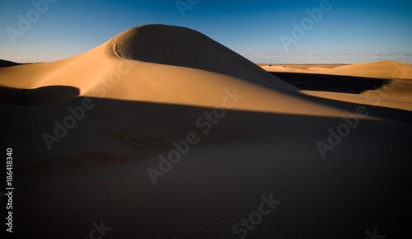 Fototapeta The scenery of desert in Ejina, Inner Mongolia, China