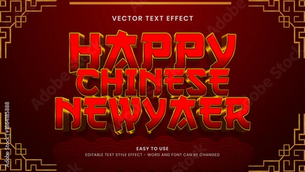 Obraz chinese new year editable text effect 3d vector