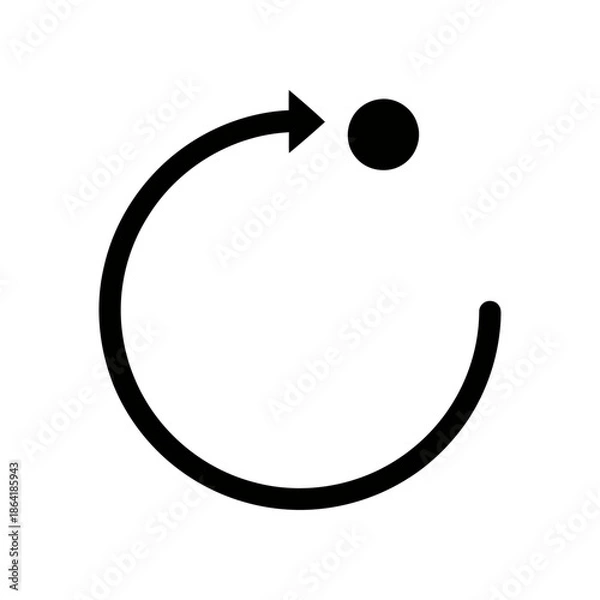 Obraz Arrow in circle isolated on white background