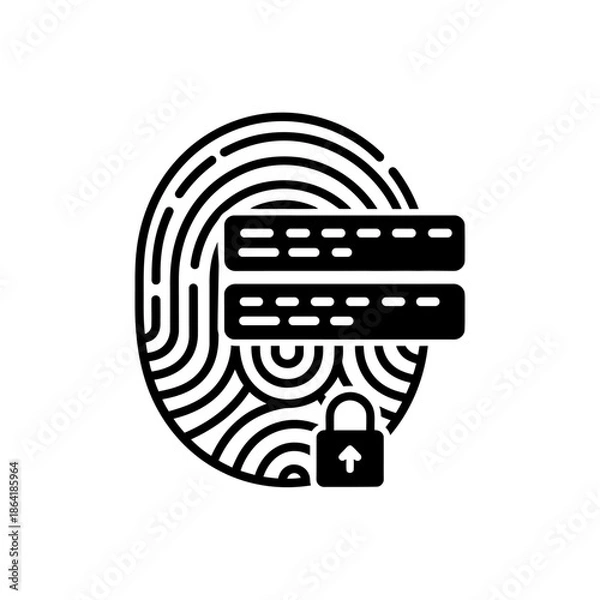 Obraz Secure data authentication isolated on white background