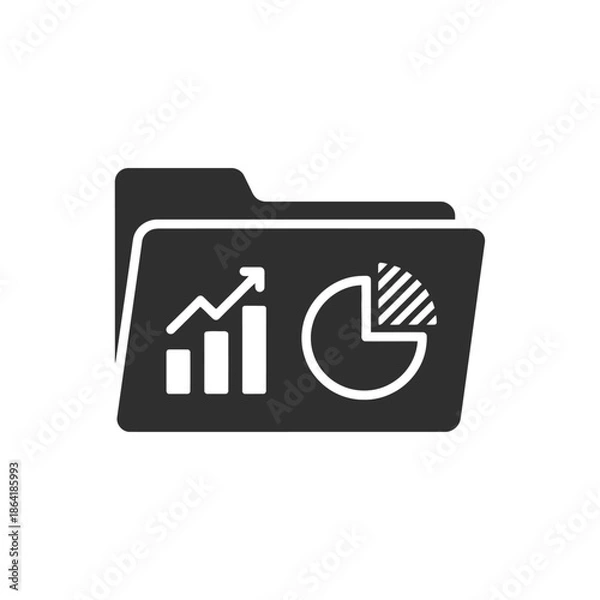 Obraz Business analytics report isolated on white background