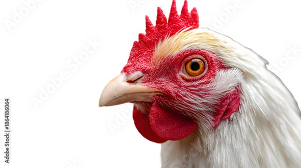 Obraz Closeup chicken head with red comb