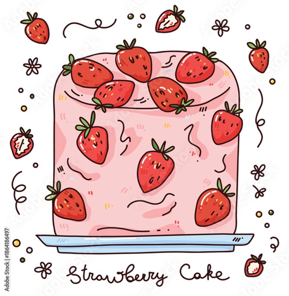 Fototapeta vector sweet dessert