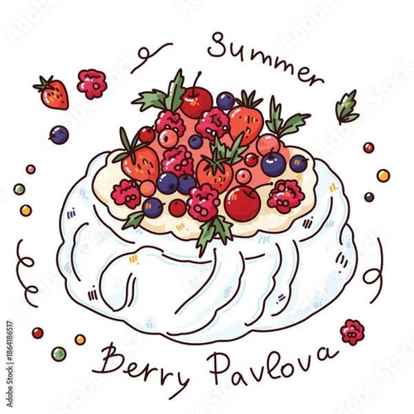 Fototapeta vector sweet dessert