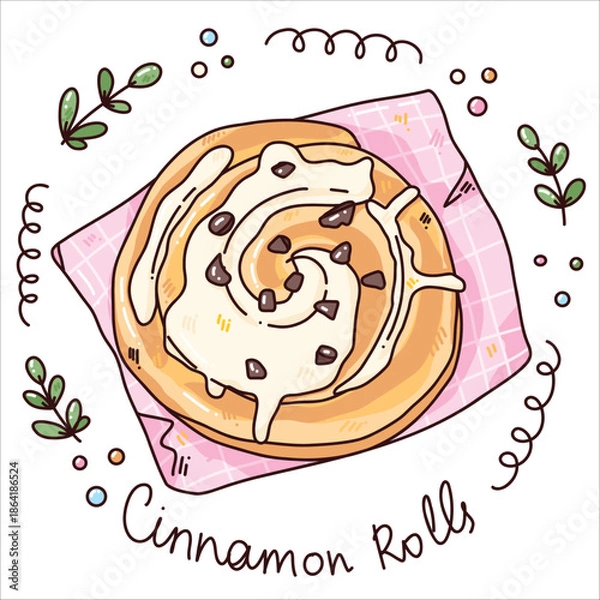 Fototapeta vector sweet dessert