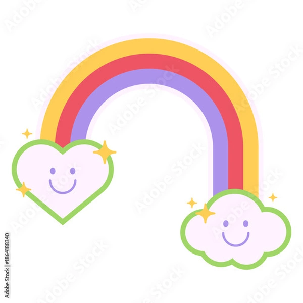 Obraz Cute Rainbow Clipart