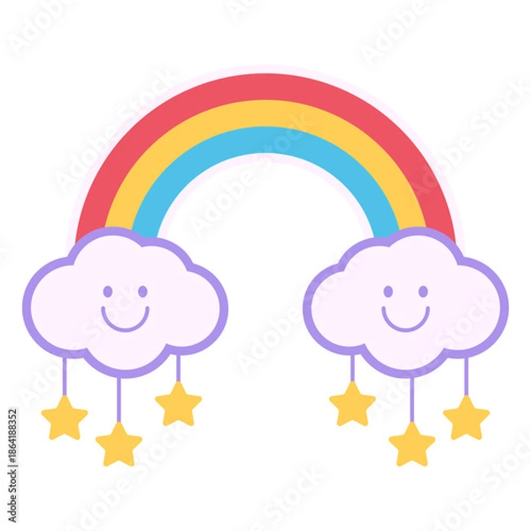 Obraz Cute Rainbow Clipart