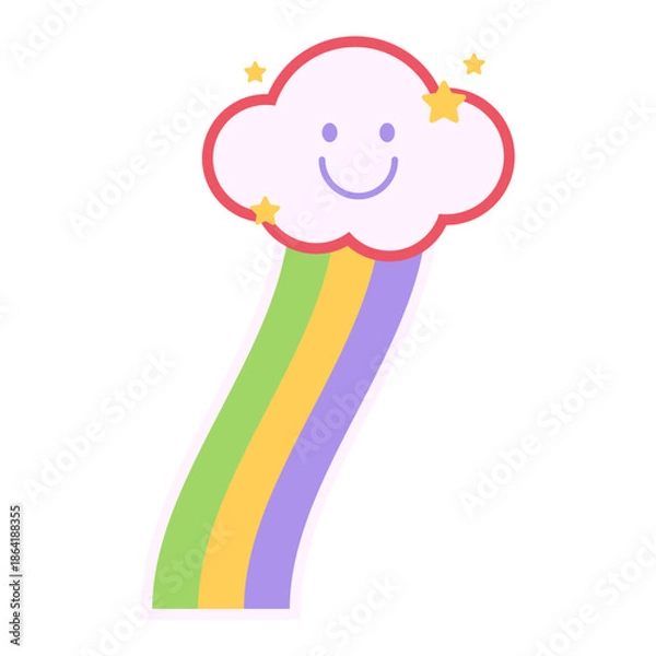 Obraz Cute Rainbow Clipart