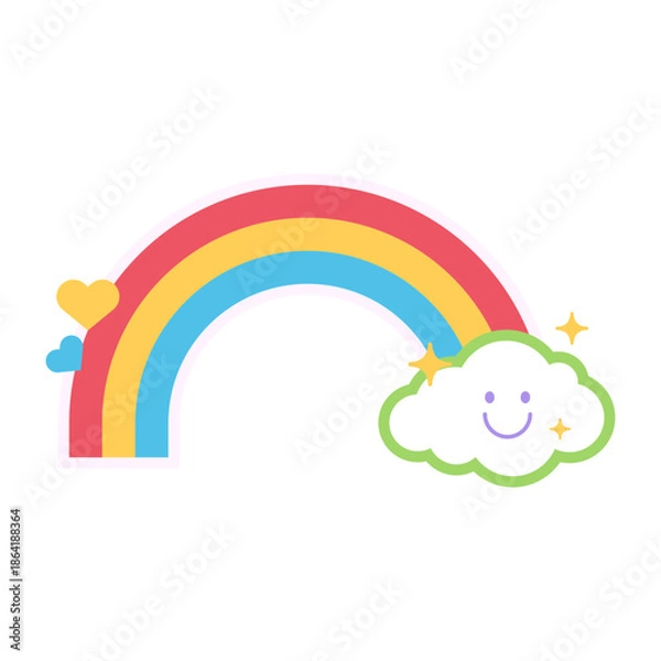 Obraz Cute Rainbow Clipart