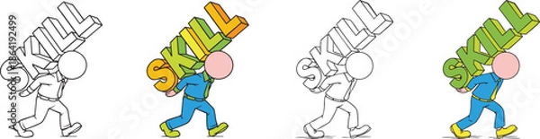 Obraz Skill development journey and the effort involved