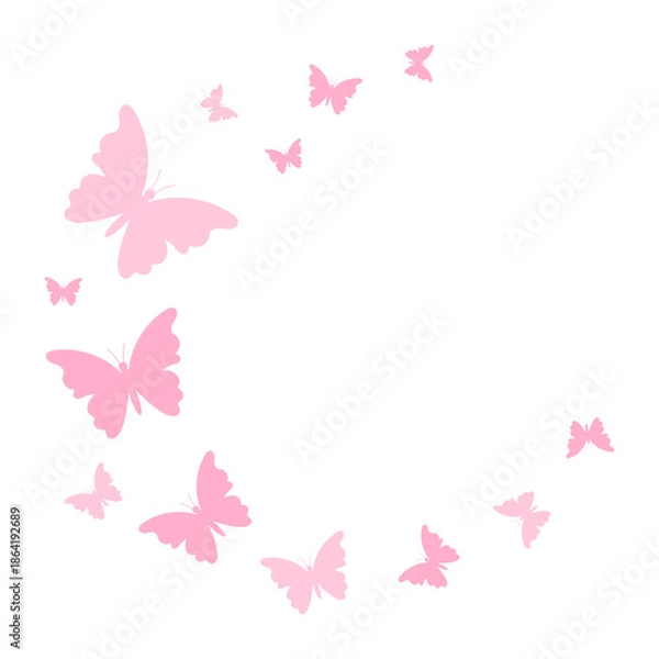 Obraz Flying Butterfly Silhouette