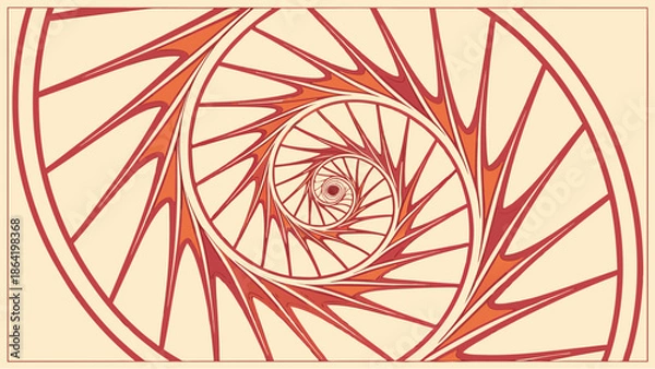 Fototapeta abstract background with red wheels