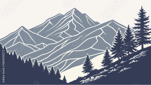 Fototapeta winter mountain landscape