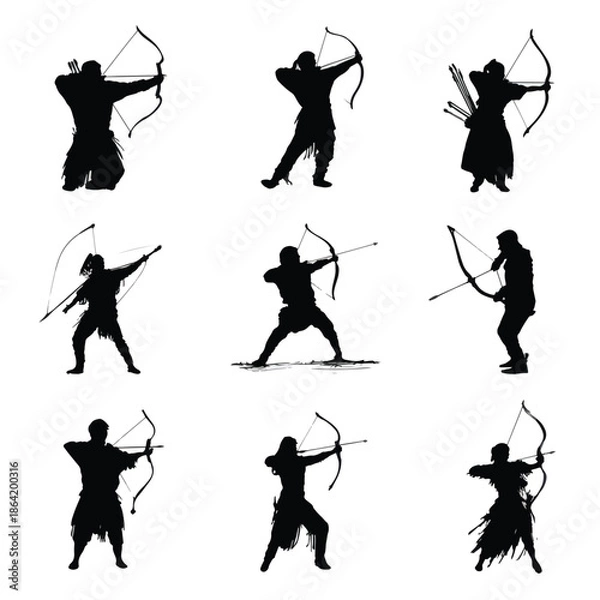 Obraz archery silhouette
