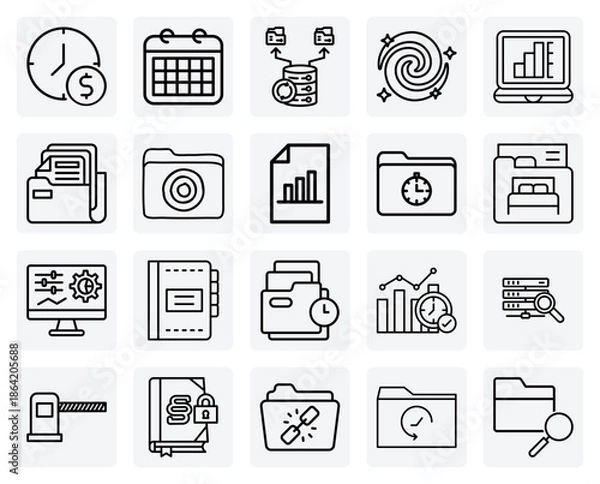Fototapeta User Interface For Specialized Folder Types – Linking, Searching, And Categorizing Data For Custom Software Applications