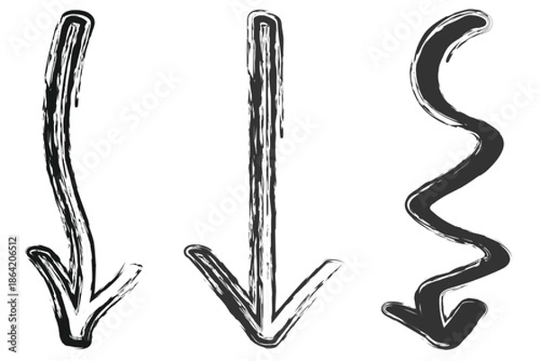 Obraz Pointing Down arrow