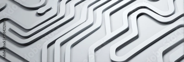 Obraz Abstract wave patterns create a visually striking texture in neutral tones.