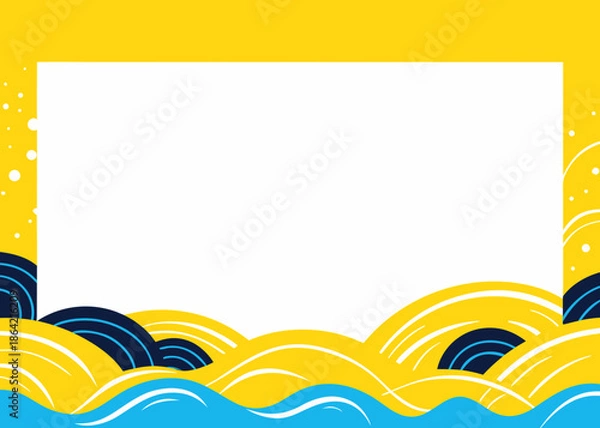 Fototapeta Vibrant ocean waves frame