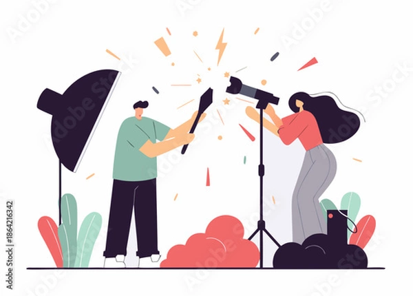 Fototapeta Photography session in progress