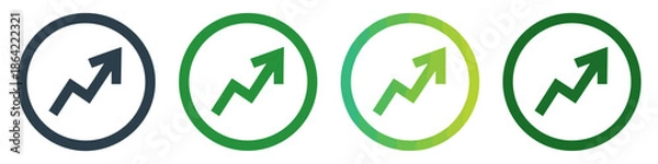 Obraz increasing growth arrow chart icon