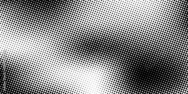 Obraz Black and White Dots  Halftone effect. Gradient. Vector sport