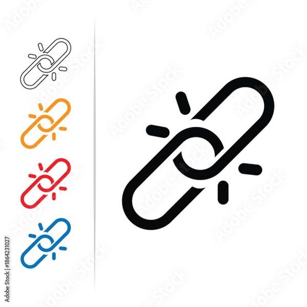 Obraz Broken Link Icon for Disconnected Content