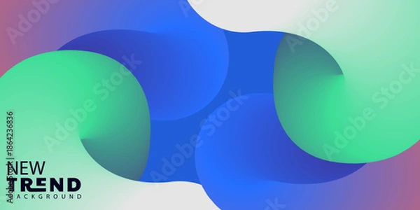 Obraz Modern gradient background with abstract shapes perfect for web design projects