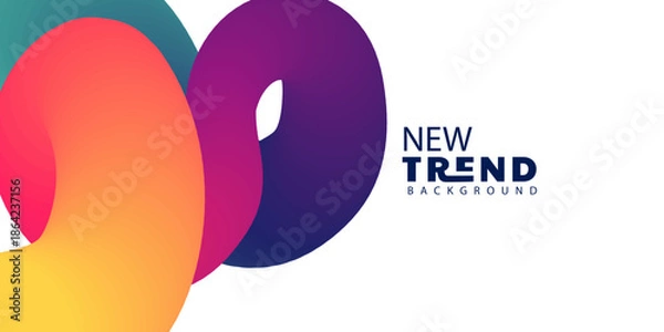Obraz Modern Gradient Wave Background for New Trend Creative Presentation Templates