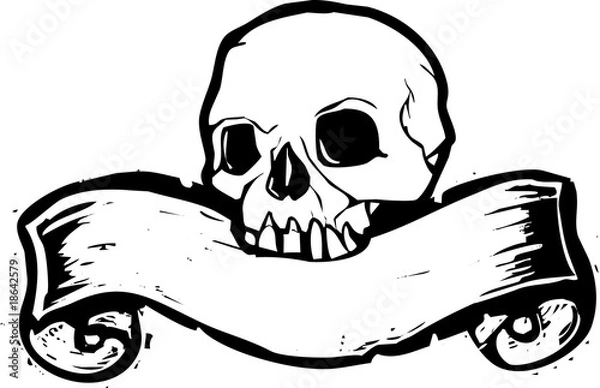 Obraz Banner Skull #2