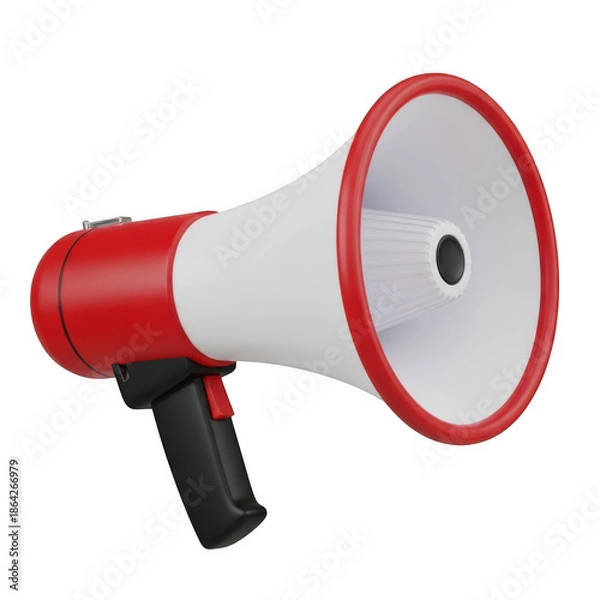 Obraz Red and white megaphone