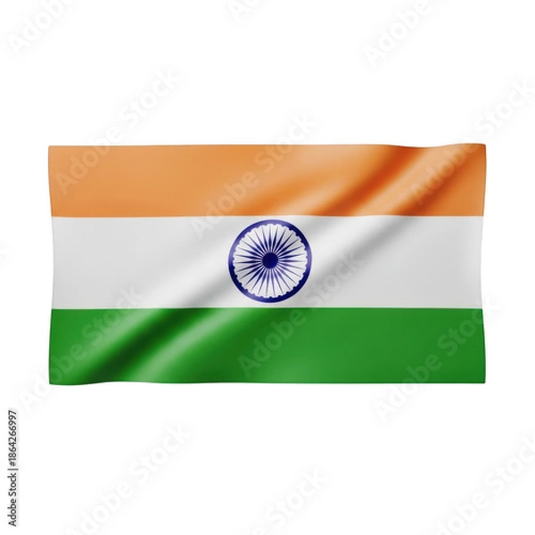 Obraz Indian flag waving in wind
