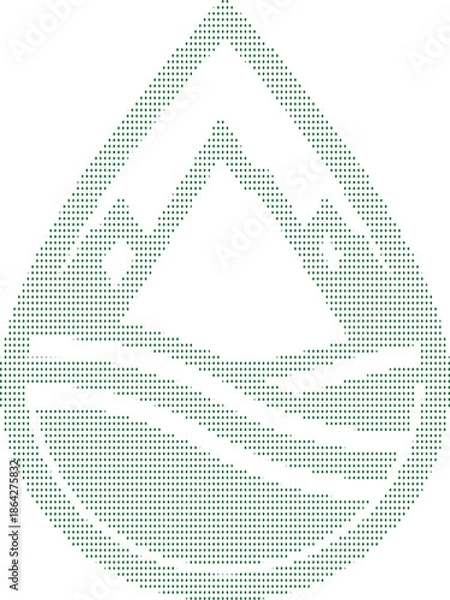 Obraz Water Drop Icon Featuring Mountain Landscape Design Element