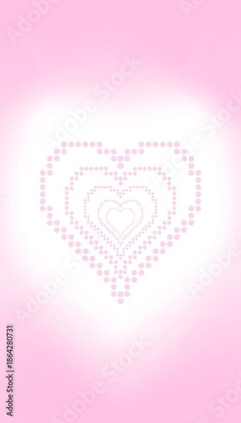 Obraz Soft Pink Abstract Heart Dots Background