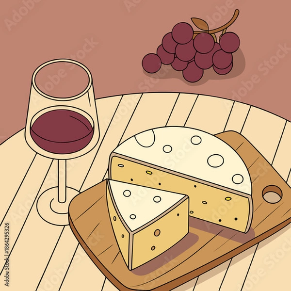 Obraz cheese and wine