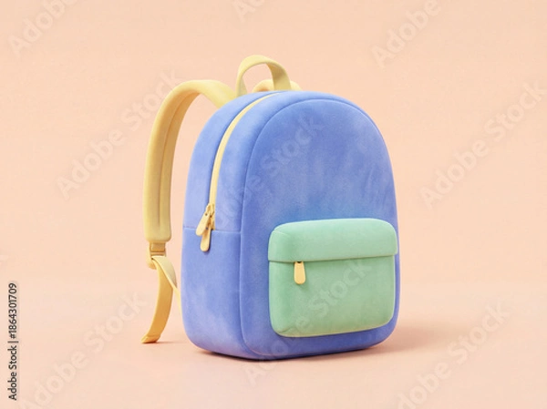 Obraz school backpack with front pocket