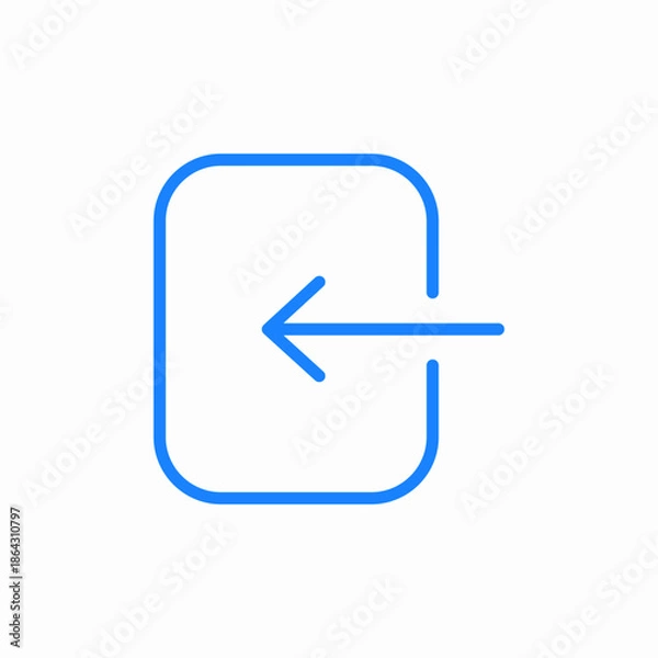 Fototapeta login button icon sign vector