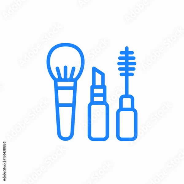 Fototapeta makeup essentials icon sign vector