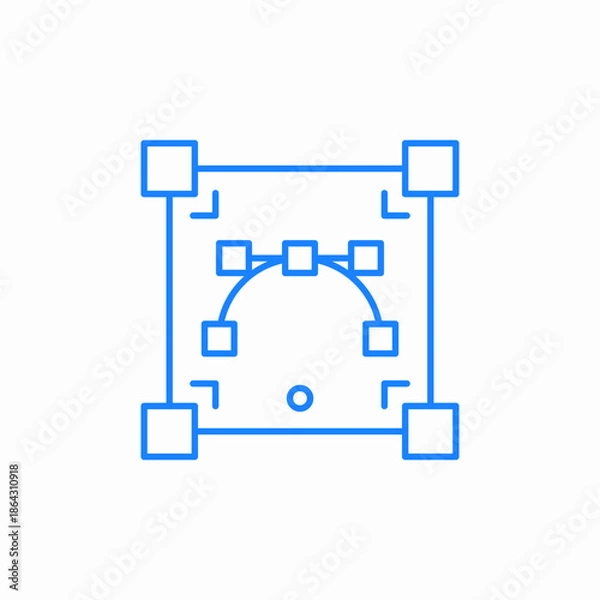 Fototapeta vector path editor icon sign vector