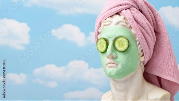 Obraz Relaxing Spa Day for a Statue