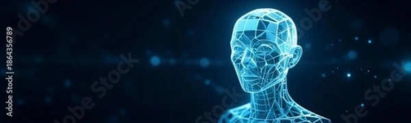 Obraz Futuristic Digital Human Model