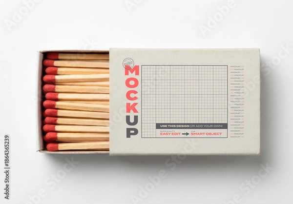 Fototapeta Matches Box Complete Mockup