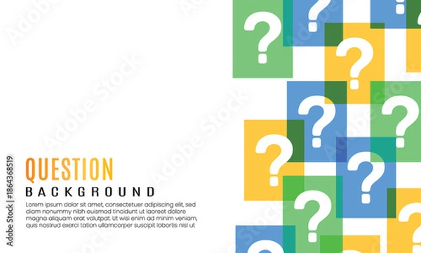 Obraz Vector Question Marks Design Background