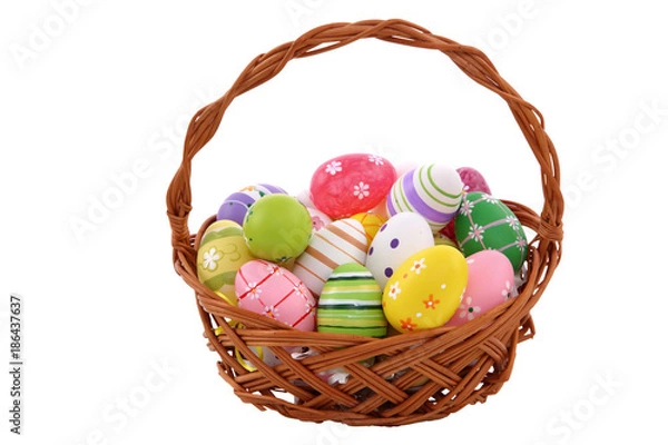 Fototapeta Easter holidays have very characteristic accents which are Easter eggs and expressive and joyful colors.