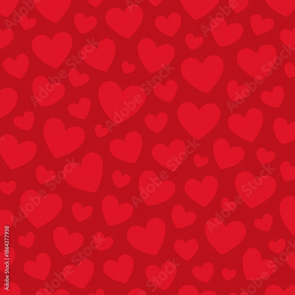 Obraz Red Hearts Pattern Background Design Element