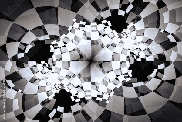 Obraz black abstract fractal background 3d rendering